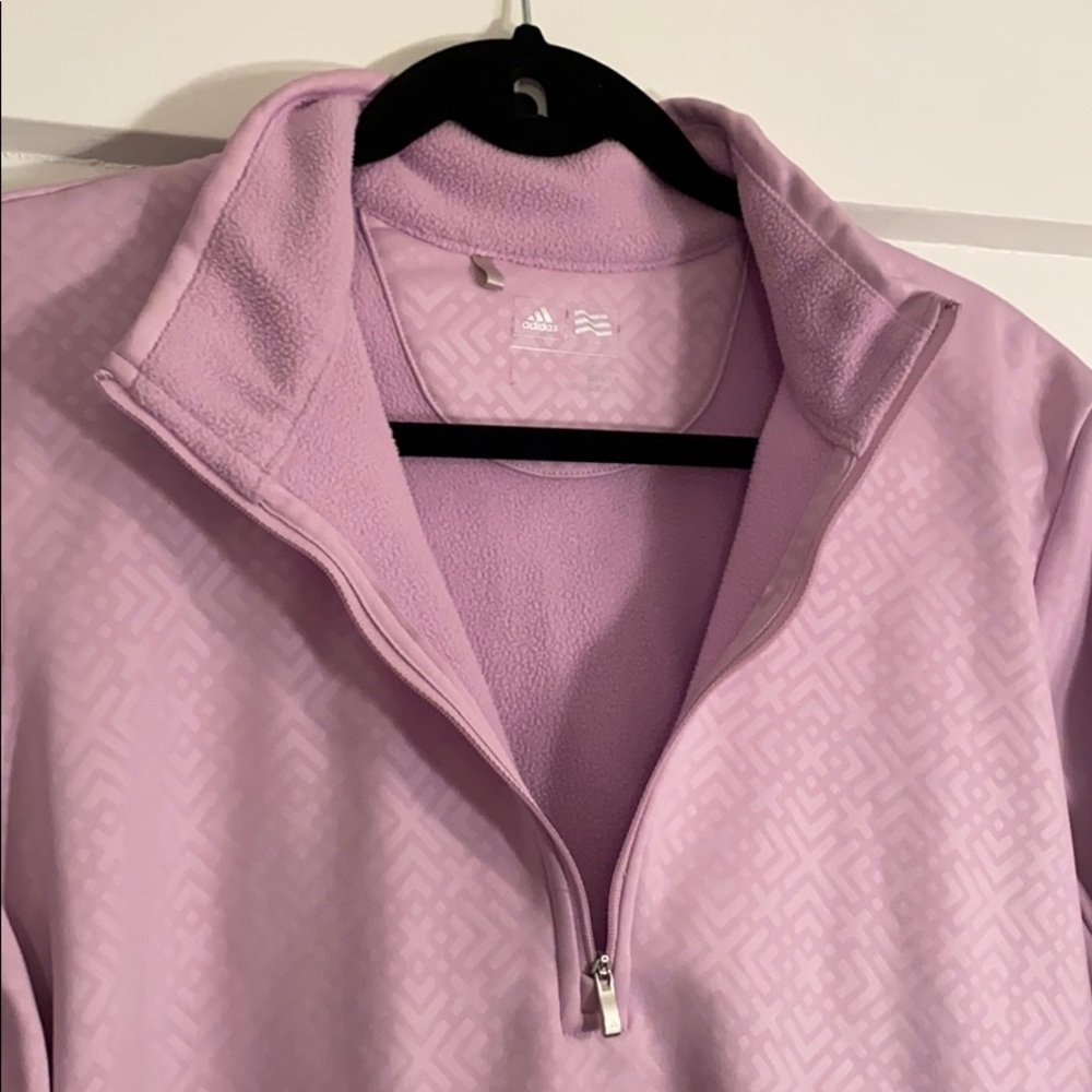 Adidas Geometric Pattern Quarter Zip - image 4